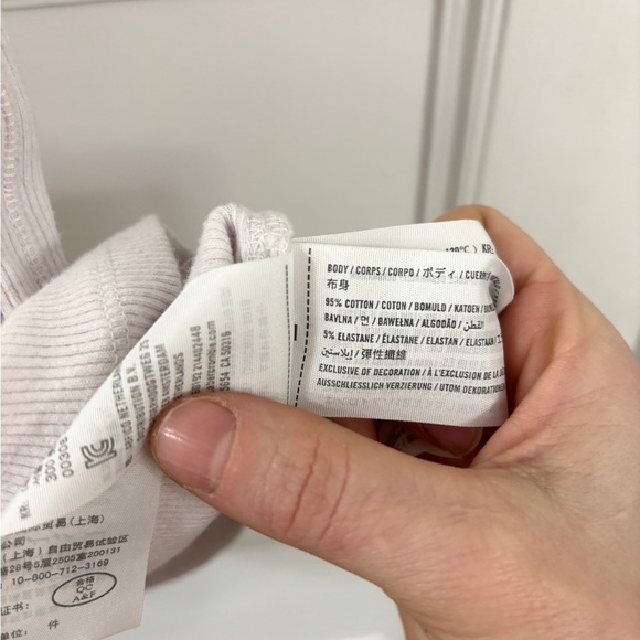 Abecrombie & Fitch White Women's Ribbed Square Beck Low Back Tank Top - sz Small - Picture 10 of 12